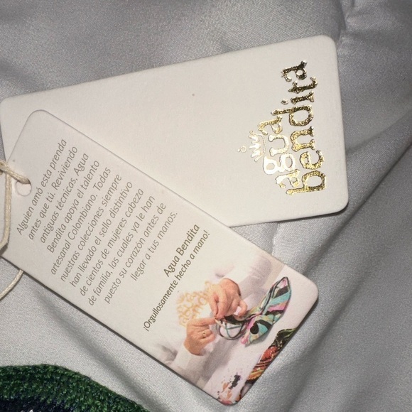 NWT Agua Bendita Lynn Crochet bikini top M retro boho swim vacation beach - Picture 10 of 10